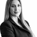 Black and white portrait of Aleksandra Jankovic.