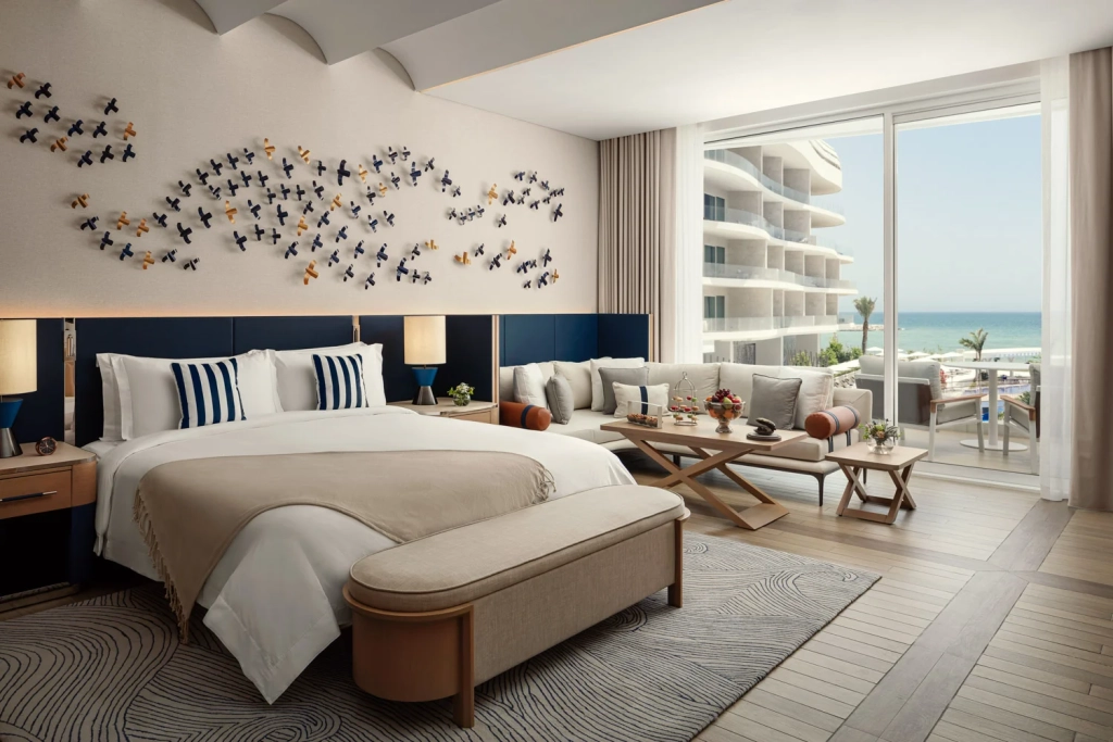 Deluxe seaview king room at St. Regis Al Mouj