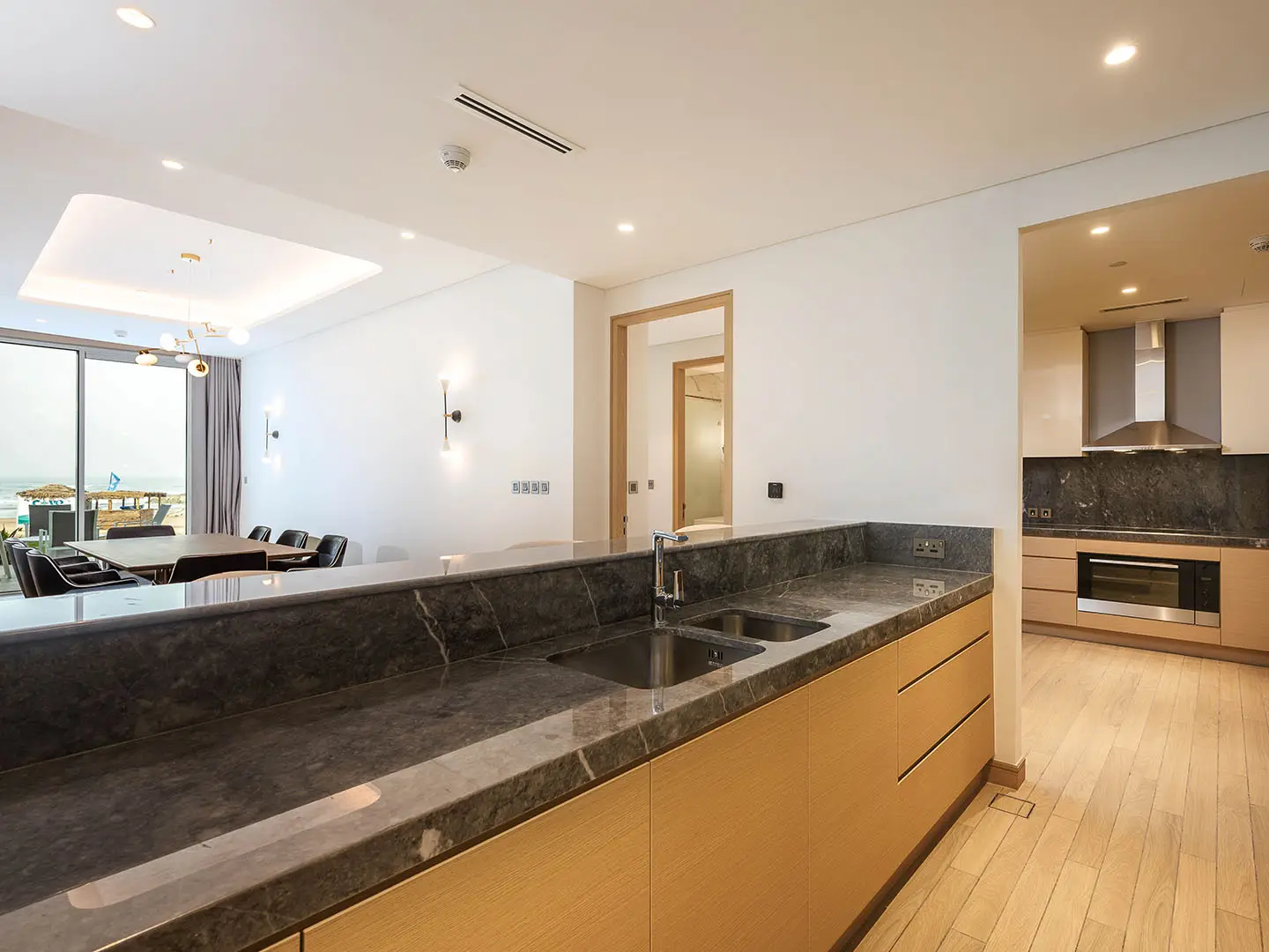 Elegant area with outdoor view